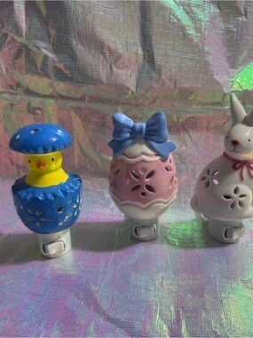Easter Ceramic Night Light Set
- Blue, Pink, White
